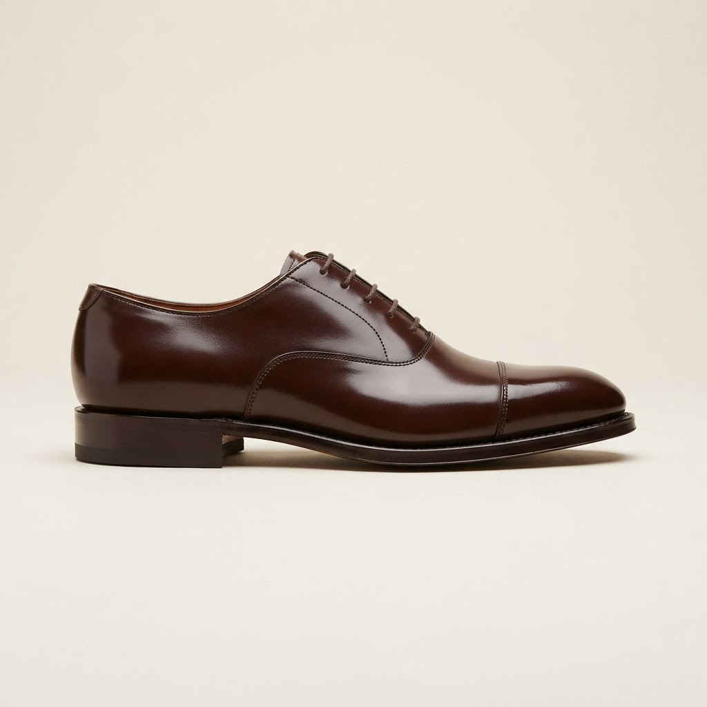 Zapato de cuero restaurado — después de la reparación